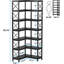 Bibliothèque d'angle à 7 niveaux H 78,74 "x l 23,62" Philbrick-1389401515