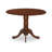 3 Piece Dining Room Table Set Contains a Round Dining Table with Dropleaf and 2 Linen Fabric Upholstered Chairs, 42x42 Inch, Mahogany-828364424-811046999