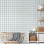 Papier peint vichy bleu Belen-1150018295