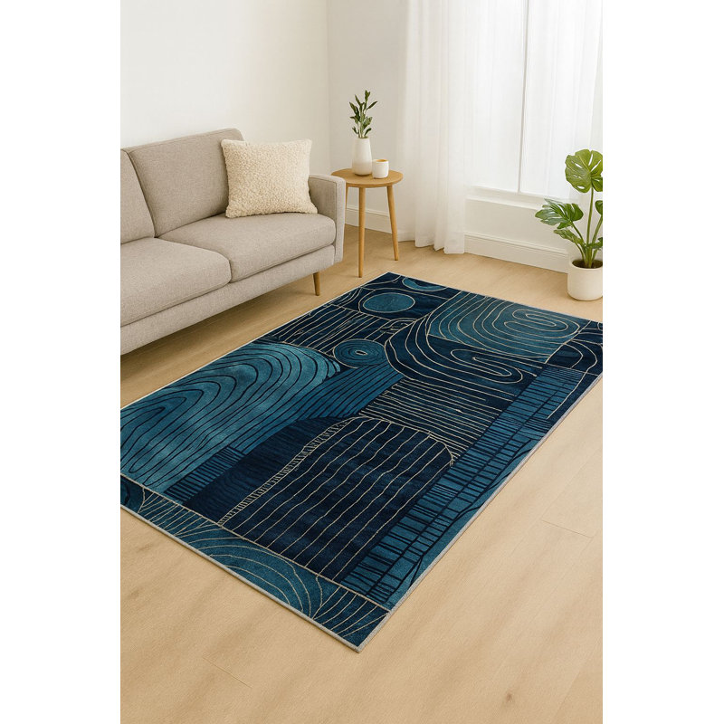 Tapis doux antidérapant, 50 x 60 cm (1,6 x 2,0 pi), 60% coton et 40% polyester | Tissé à la machine, impression numérique, sans velours, 0,3 po d'épaisseur | Lavable à 86 ° F, parfait pour le décor du salon et de la chambre à coucher
