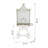 27.5x15x67" Distressed White Iron Greenhouse With Ornate Scrollwork Base