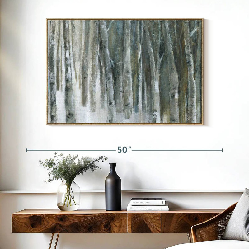 Bouleau Banff, Cadre flottant en bois naturel, 40 po x 27 po
