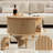 31.5" Modern Round Lift Top Coffee Table With Fluted Door & Storage-801705317
