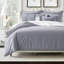 Walker Ticking Stripe Reverse to Check Indigo/Ivory Cotton Coverlet Set  8 Piece-109897453