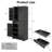 72" Fluted Kitchen Pantry Cabinet With 3 Keyboard Drawers & 6 Door Shelves Adjustable-2049096715