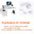 47"Office Desk With Power Outlet,2 Monitor Stands,2 Drawers,Side Pocket,Easy To Assemble,Frame Stability Reversible,Use For Home Desk, Computer Desk, Game Table,White