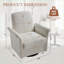 Fauteuil d'appoint moderne pivotant en tonneau, siège rembourré à base en bois massif pour adultes, pour la lecture dans la chambre à coucher et amp; Espaces d'attente-589818118