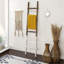Rangement décoratif en bois pour échelle pour le salon et la maison - Échelle inclinée murale moderne pour porte-couvertures et rangement multi-usage - 76 po-125517068