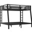 Lit superposé double au-dessus de grand lit double - structure, utilisation sous le lit, stable pour les adultes, technique de réduction du bruit, stabilité à long terme