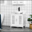 Armoire de salle de bain sous le lavabo avec tablettes réglables, kleankin Modern