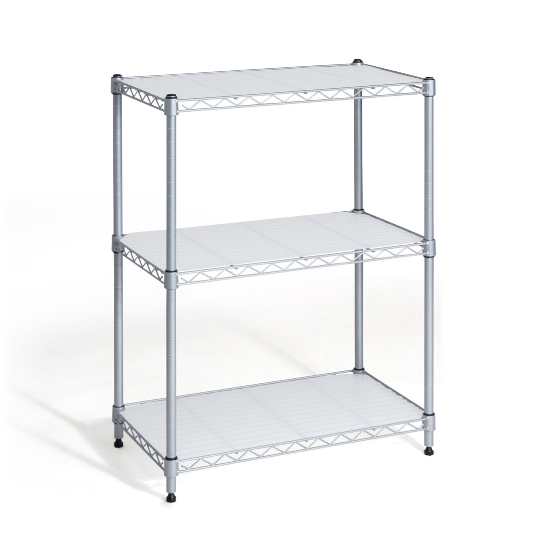 CAPHAUS Kuralay NSF Adjustable Shelf Wire Shelving Unit w/Liner, 3-Tier No Wheels W/Liners Rebrilliant 
