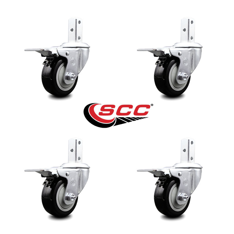 Square Stem Caster, Black