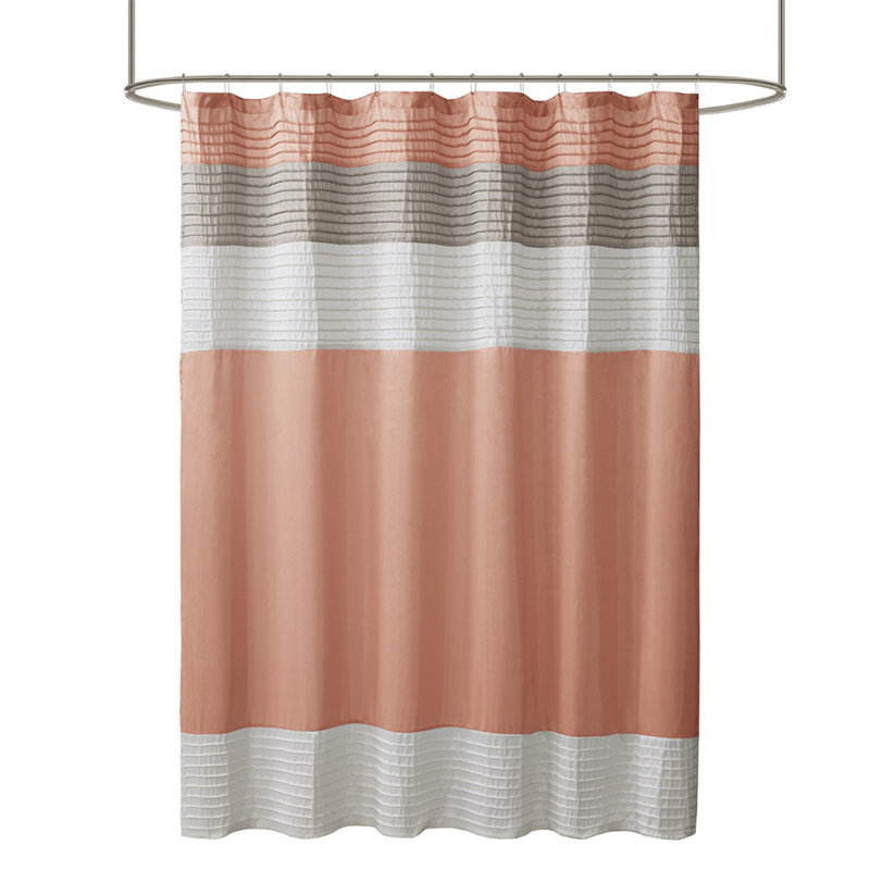 Rideau de douche en soie synthétique, Corail