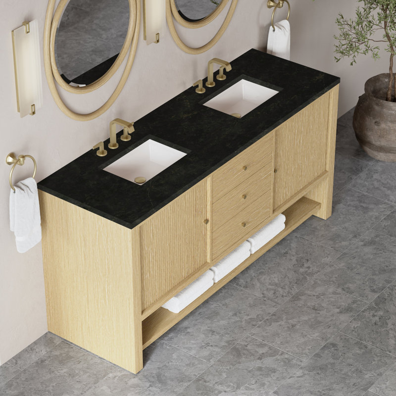 Marigot 72'' W Double Vanity, 8" Widespread, Phantome Eclos