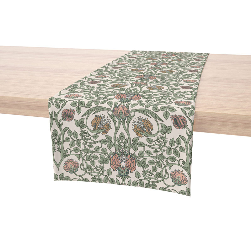 Table Runner, 100% Cotton, Floral 63, 90" x 16"