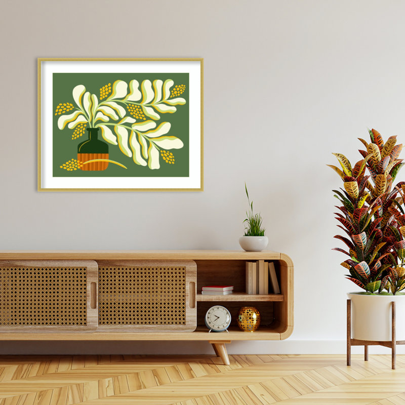 «Hawaiian Ginger Blossoms» par Kristian Gallagher, reproduction d'art encadrée sur bois, H 33 po x l 41 po