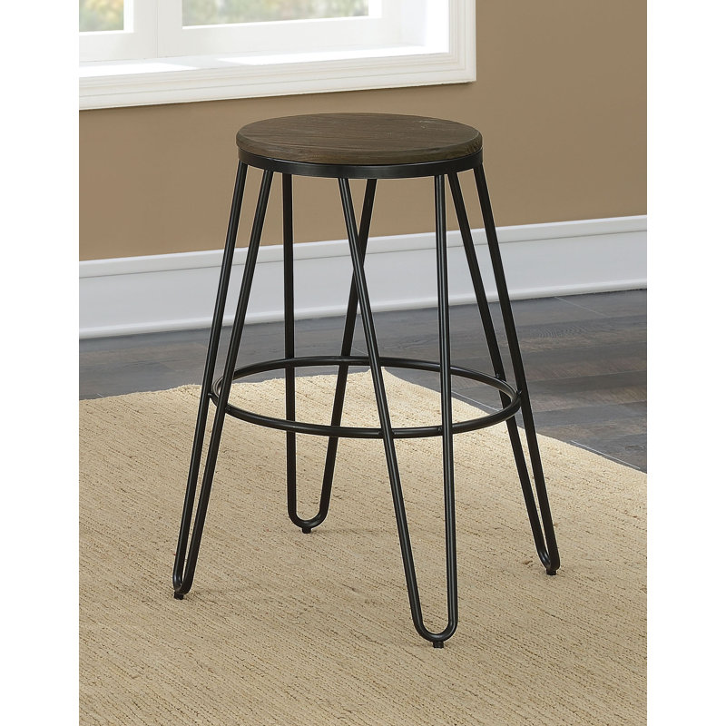Gilland 26" Round Counter Stool, Black