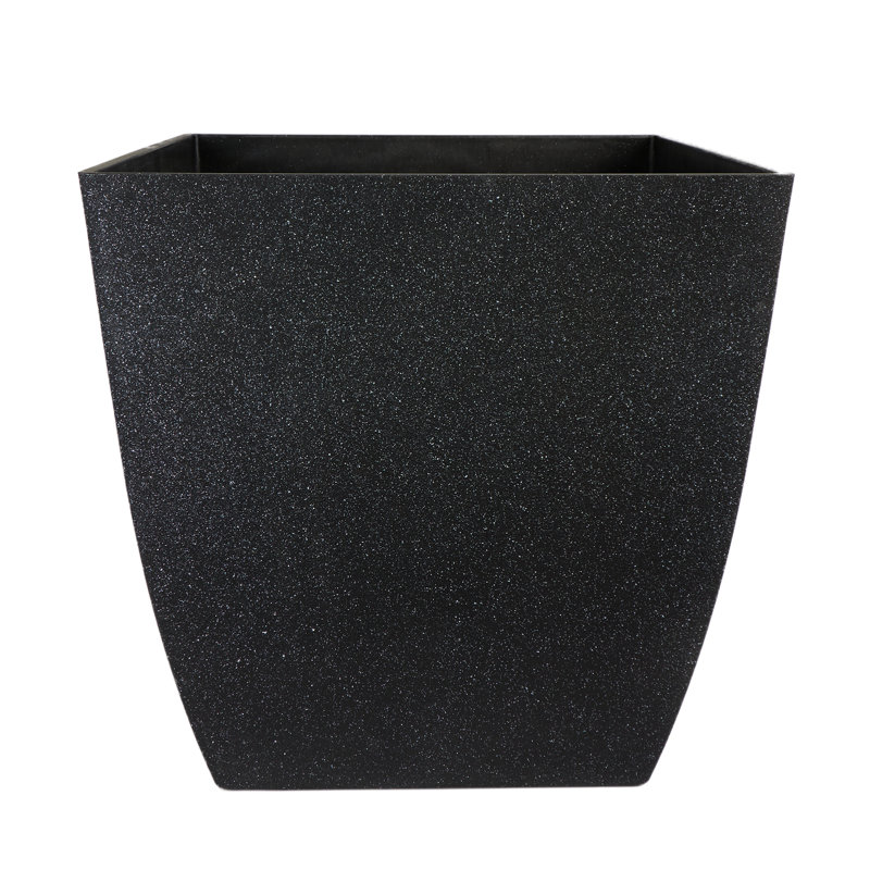 Wernfried Pot Planter, Black Sand, 12" H x 12" W x 12" D