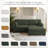 Maelina 3 - Piece Upholstered Green Corduroy Modular Sectional Sofa with Pillow Back and Removable Ottoman-999701654