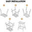 Ensemble de 2 tabourets de bar extérieurs de 29 po, tabourets de bar toutes saisons pour comptoir de cuisine, balcon et cour arrière