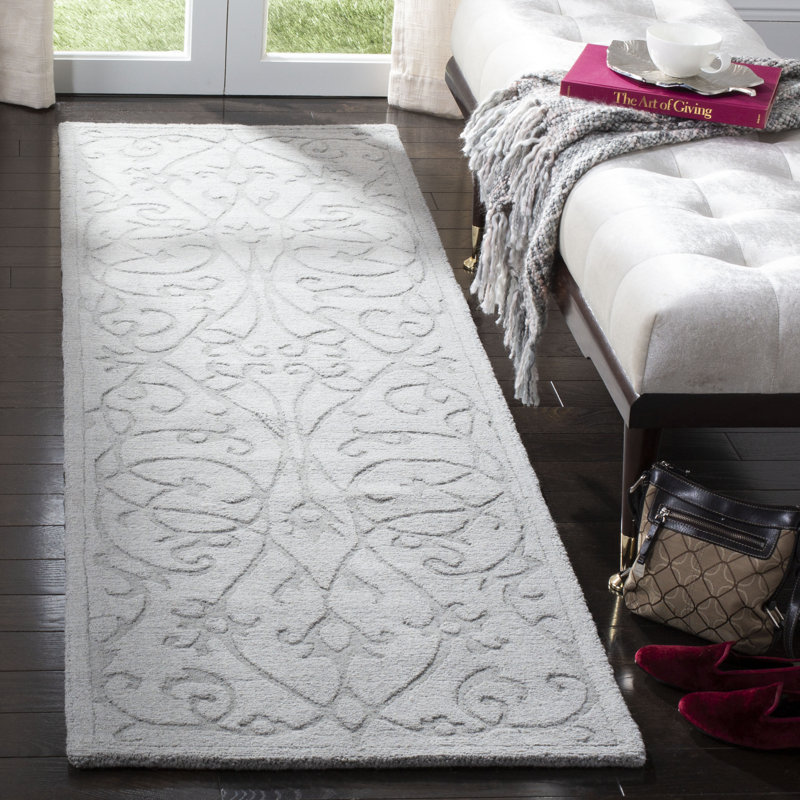 Soukup Hand Loomed Wool Floral Rug, Runner 2'3" x 8'