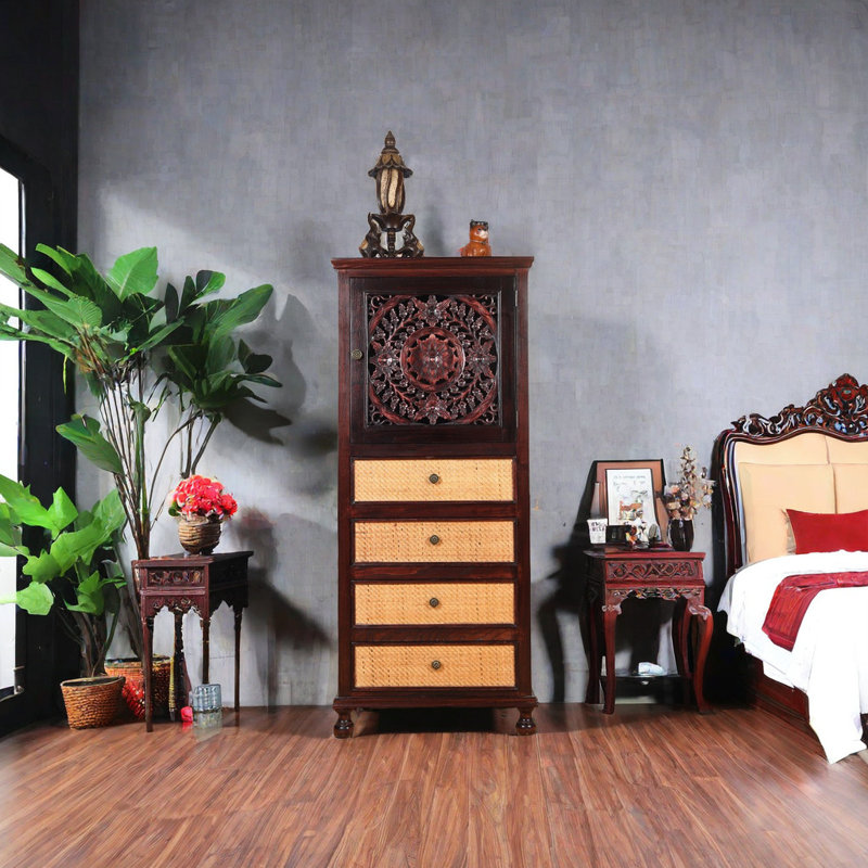 Solid Wood Accent Cabinet