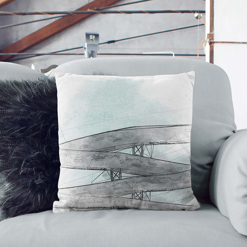 Abstract Square Throw Cushion, 40cm H x 40cm W x 15cm D