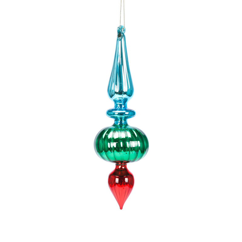 Ornement faîteau bleu / vert / rouge =