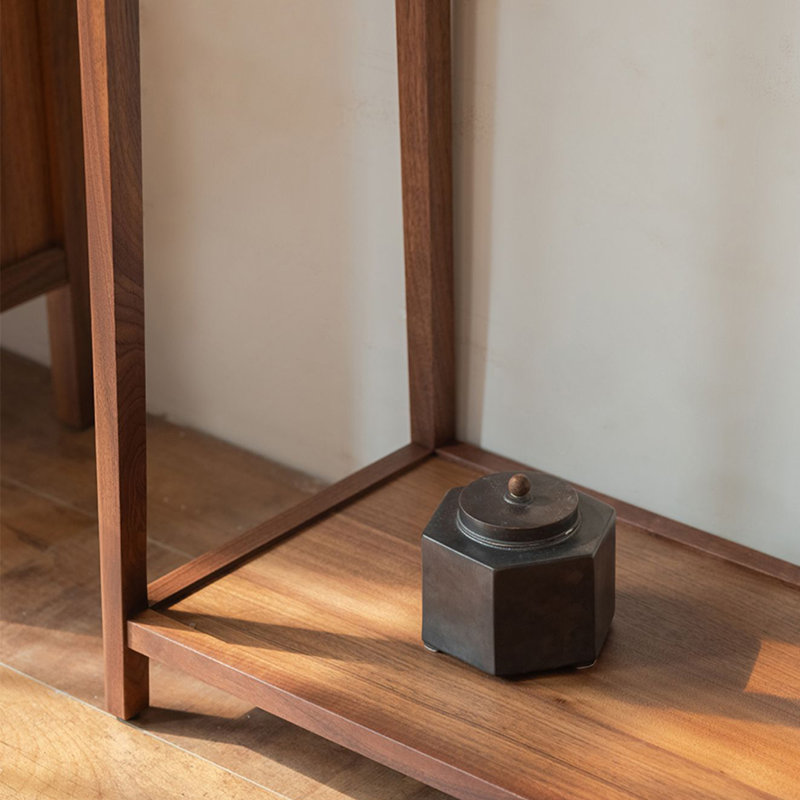Black Walnut Solid Wood Plant Stand for Balcony