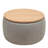 Round Storage Ottoman, 2 In 1 Function, Work As End Table And Ottoman-881974447