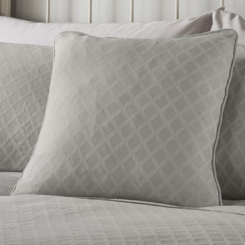 Alejos Geometric Throw Cushion, Silver