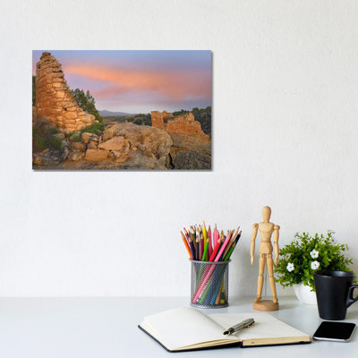 Stronghold House With Sleeping Ute Mountain by Tim Fitzharris - Wrapped Canvas Print