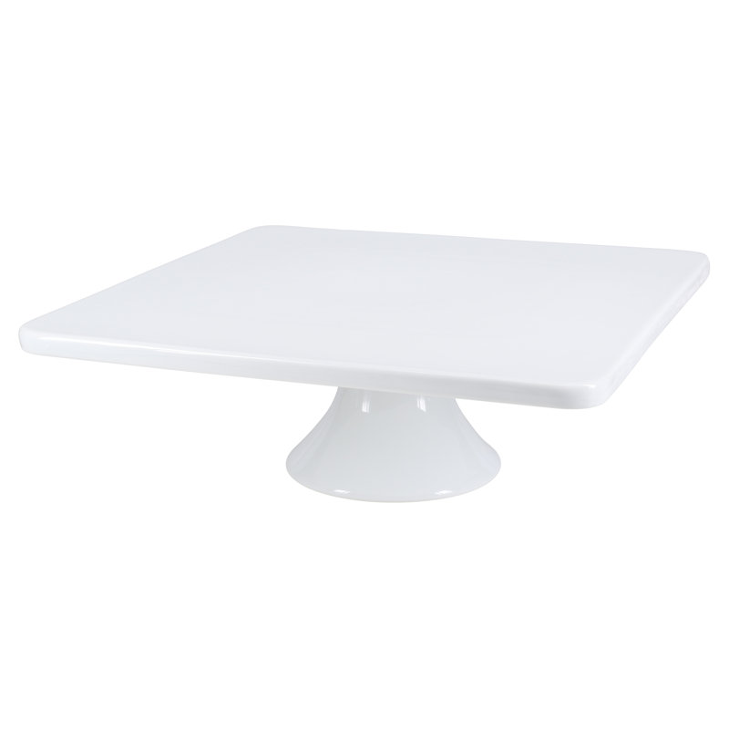 BIA Cordon Bleu Porcelain 11" Square Pedestal Cake Stand