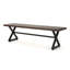 Banc de salle à manger d'extérieur en aluminium avec structure en acier, brun / noir-1318223325
