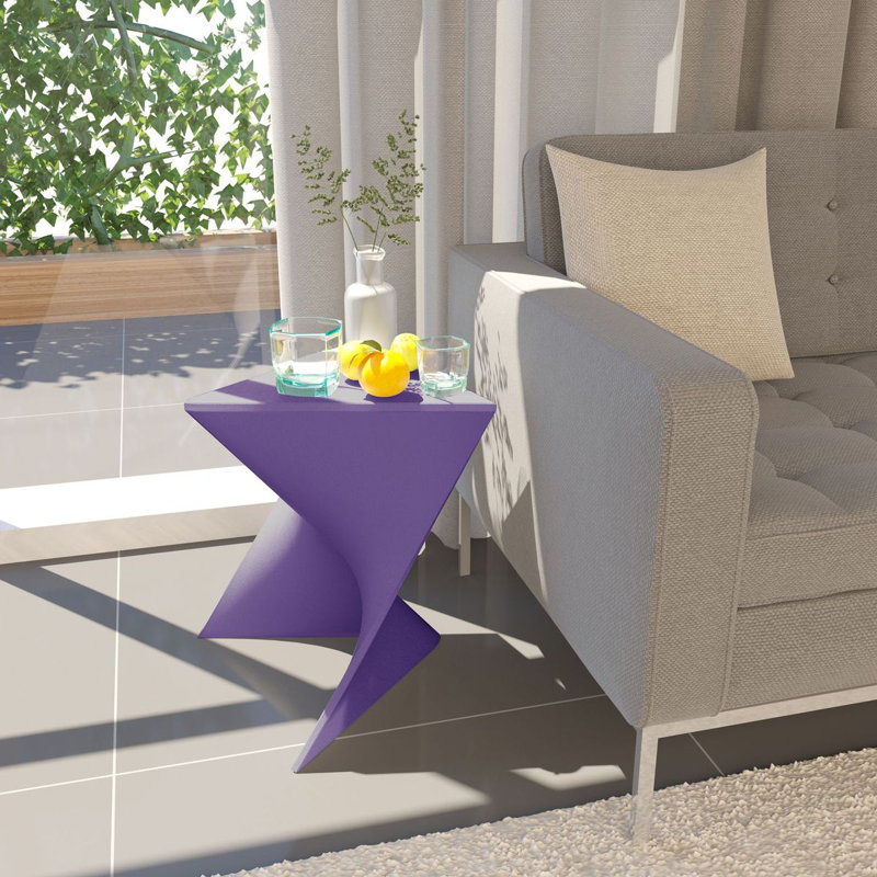 Table d'appoint sculpturale 17 po Leisuremod, Mauve, Simple