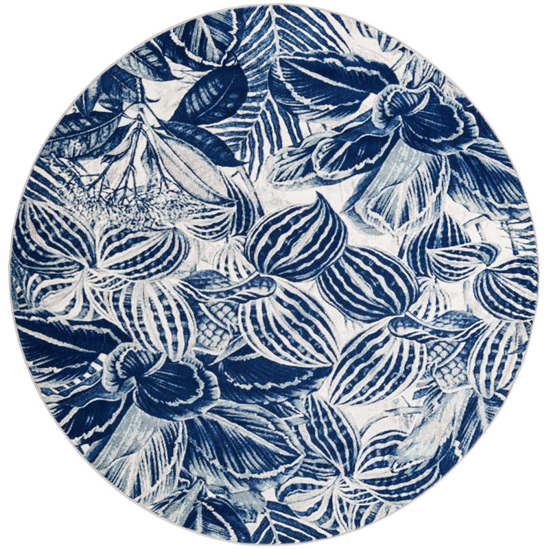 Herscher Floral Indoor Rug, Round 10'