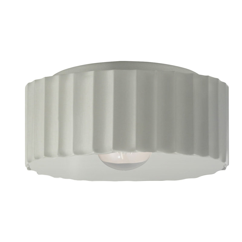 Plafonnier encastré d'extérieur à 1 ampoule Colgate, Blanc mat, H 6,5 po x l 13 po x P 13 po