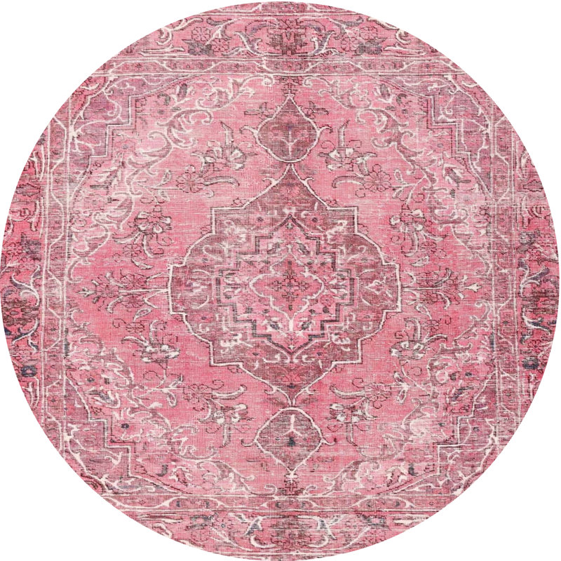 Tapis traditionnel 100% lavable à la machine 4346, Rond 6 pi
