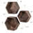 Dailey 3 Piece Hexagon Paulownia Solid Wood Floating Shelf