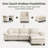 88" Modular Sectional Loveseat Couches For Living Room, 3-seater Deep Seat Sofa With Ottoman-1915296876