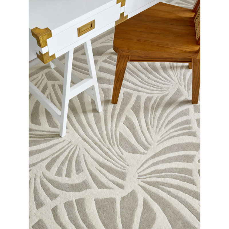 Hand Tufted Wool Abstract Area Rug, Rectangle 8'2" x 11'6"