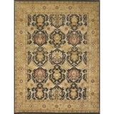 Wool Oriental Area Rug in Brown/Black/Red