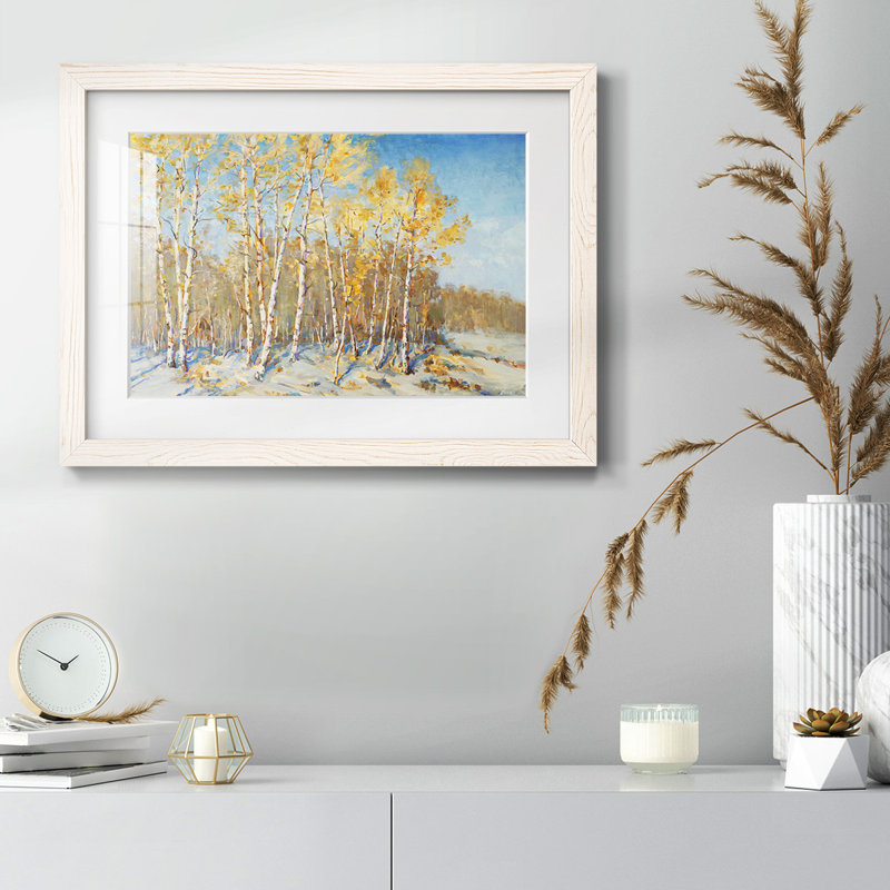 Arbres en automne, Blanc, H 26 po x l 38 po