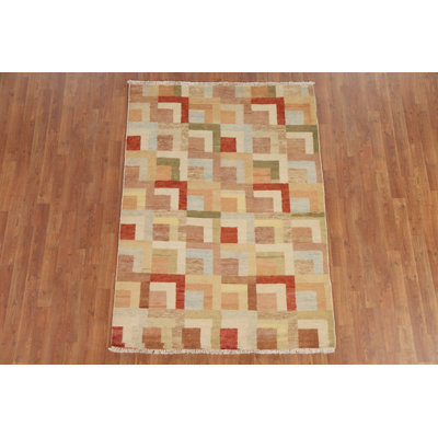 All-Over Gabbeh Geometric Area Rug 4x6