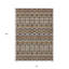 Tapis intérieur / extérieur taupe brun et ivoire 8 'x 10' Taupe