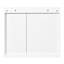 Armoire de salle de bain blanche à miroir 32 po - Fixation murale avec 3 tablettes 32 po et rangement pour toilette