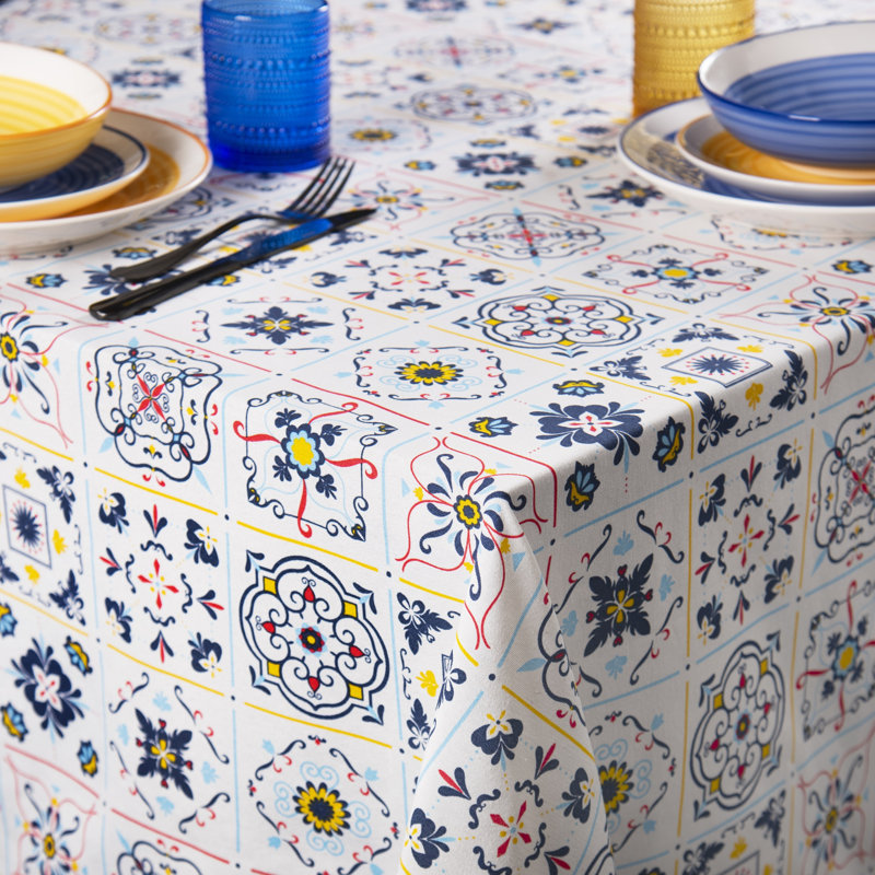Excelsa Vietri Color Tablecloth 140X240 Cm, 140cm W x 180cm L