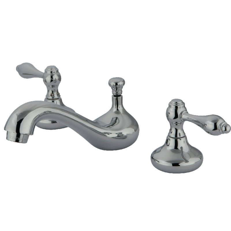 Robinet pour salle de bain espacé avec ensemble de drain bain, Chrome poli