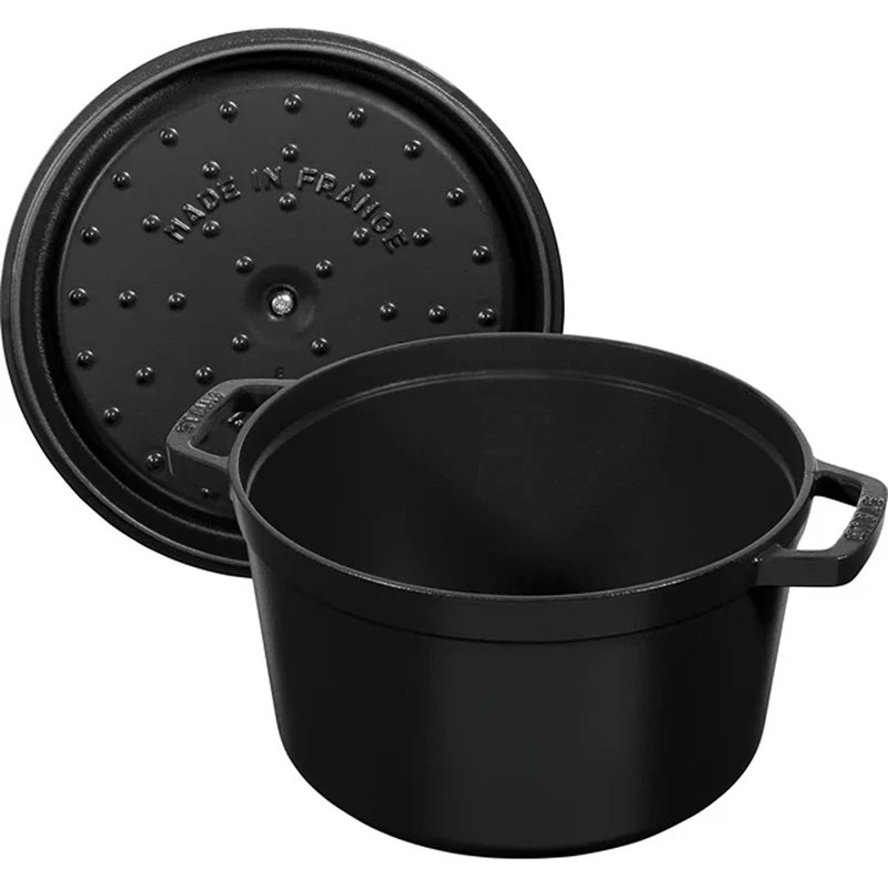 4.97-qt Cast Iron Round Dutch Oven, Black