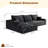 Boneless 135" Oversized Boneless Couch with Left L Shape Chaise, Modern Modular Sectional Sofa with Deep Seat, No Assembly Required, Cloud Sectional Couch with Corduroy Fabric (4S+Left Facing Chaise)-67147044-72598996-72598571